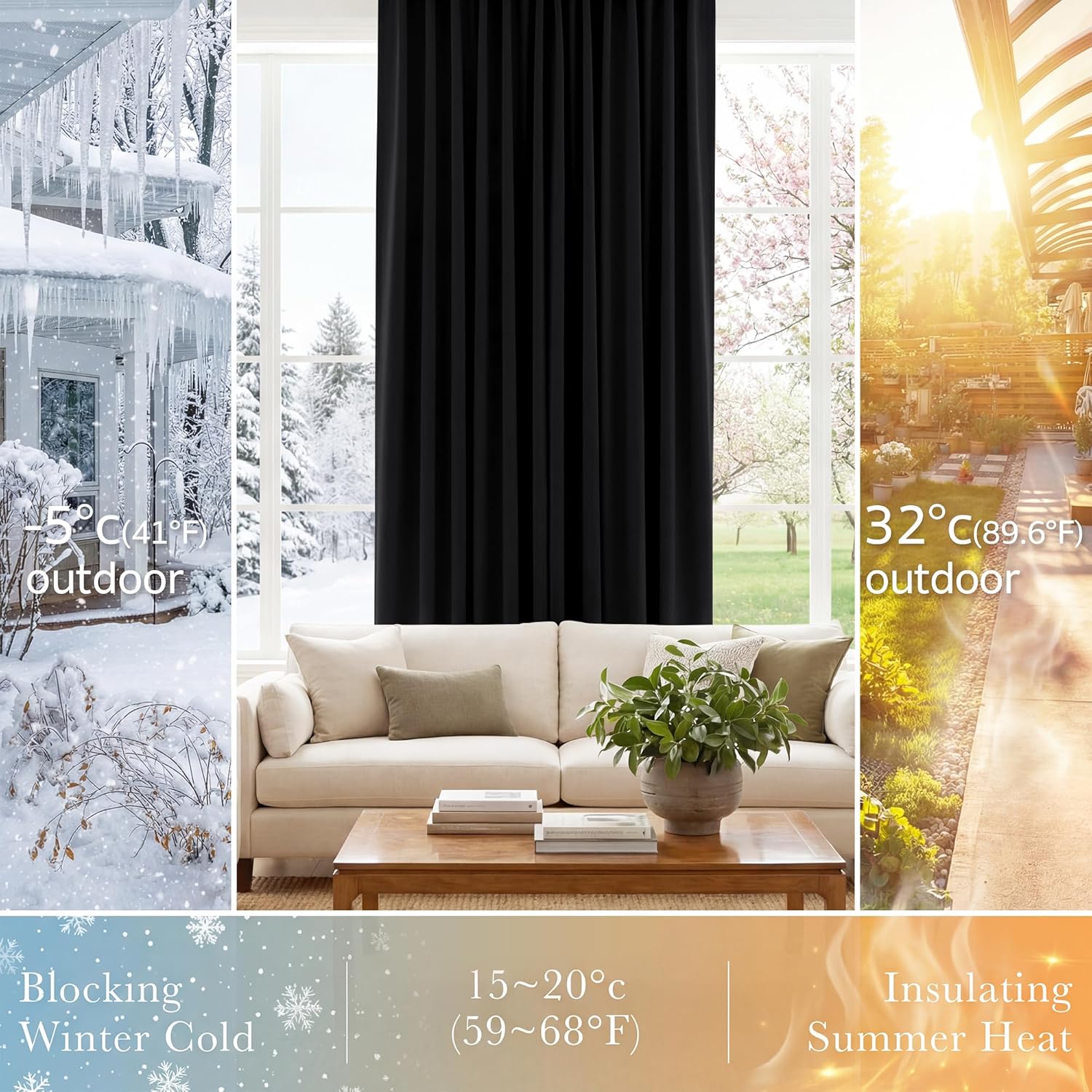 Detalle 2 de PONY DANCE Blackout Curtains, 84 Inches