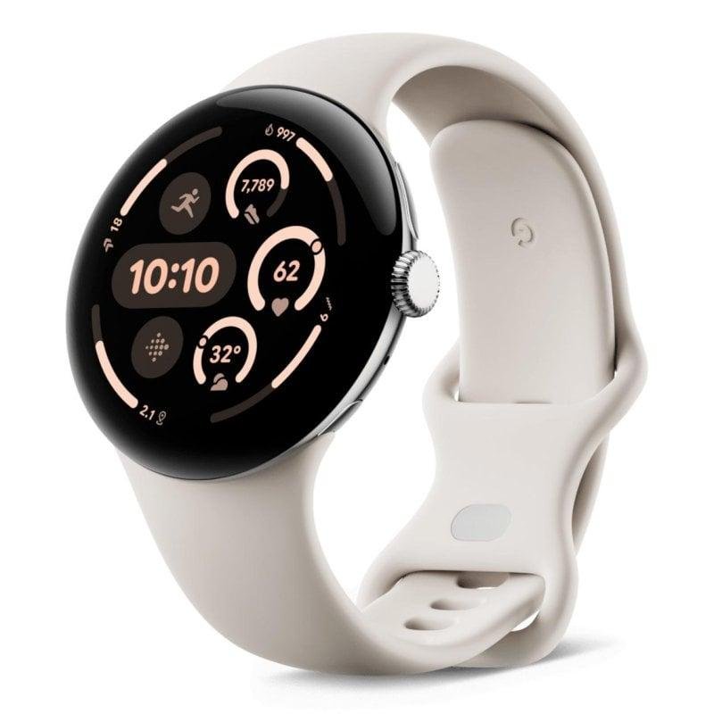 Detalle de Google Pixel Watch 3 4G LTE: smartwatch con Wear OS, 32 GB y IP68 para deporte y vida diaria
