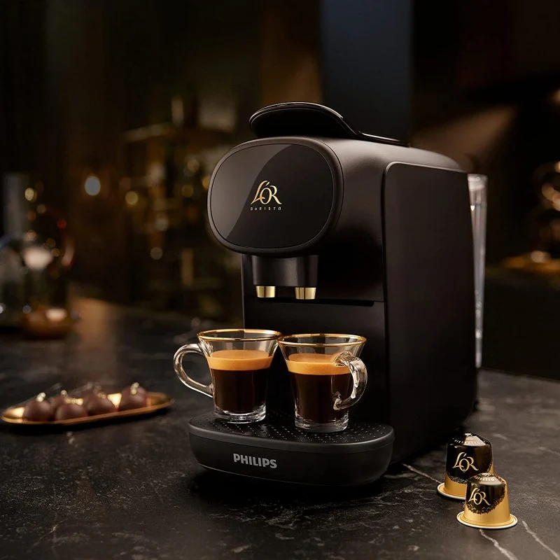 Detalle de Philips L'Or Barista Sublime Cafetera de cápsulas negra