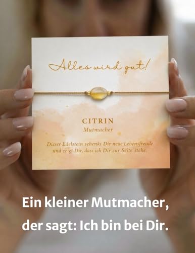Thumbnail 6 de happymaker Mutmacher Armband: Citrin Edelstein & Goldperlen, handgemacht in Deutschland