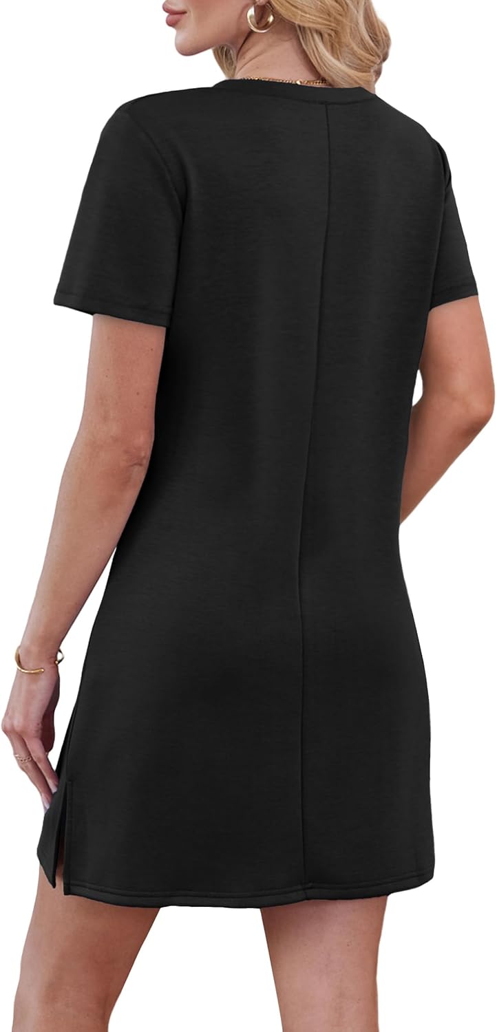 Detalle de RUMIA Summer Dress for Women 2026: V-Neck Casual Sundress