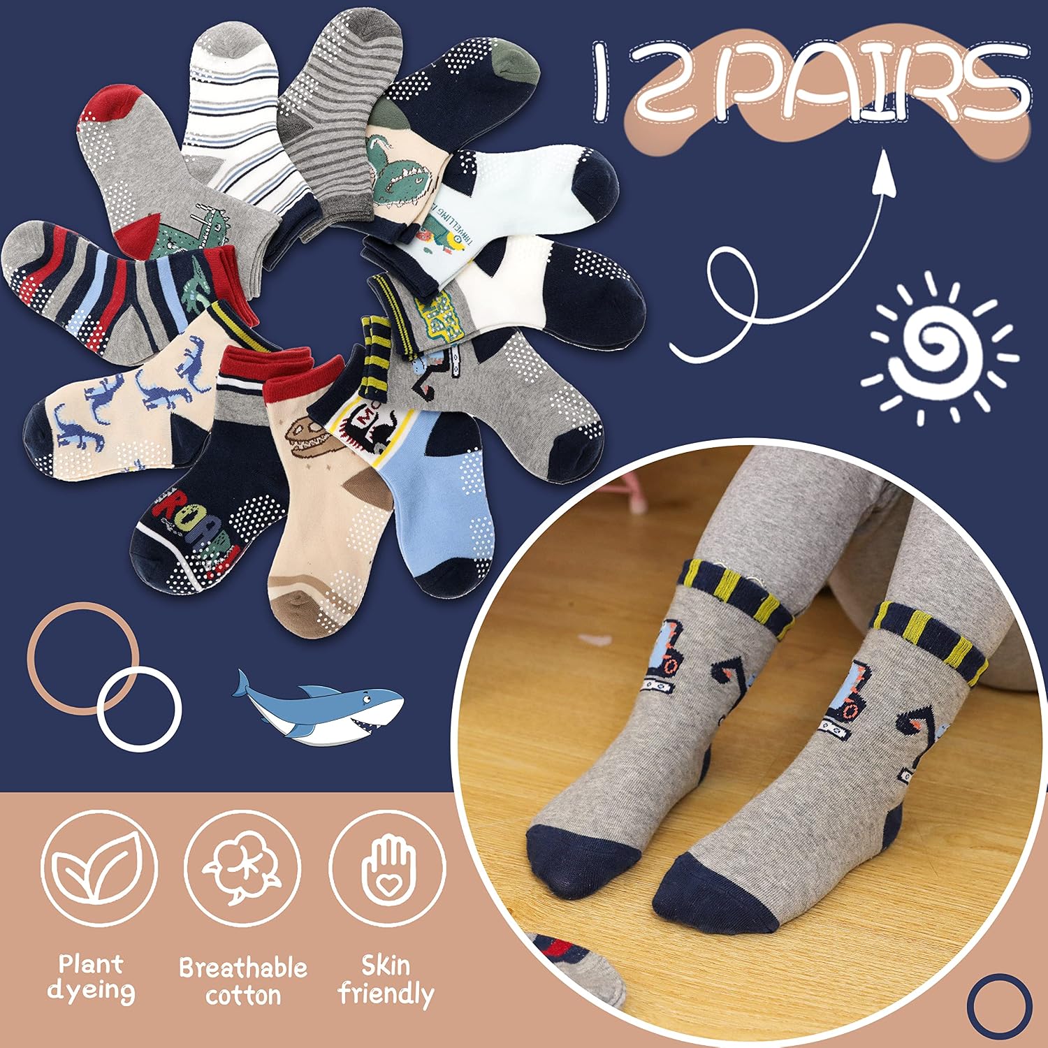 Thumbnail 5 de Stoppersocken Kinder 12 Paar Antirutsch