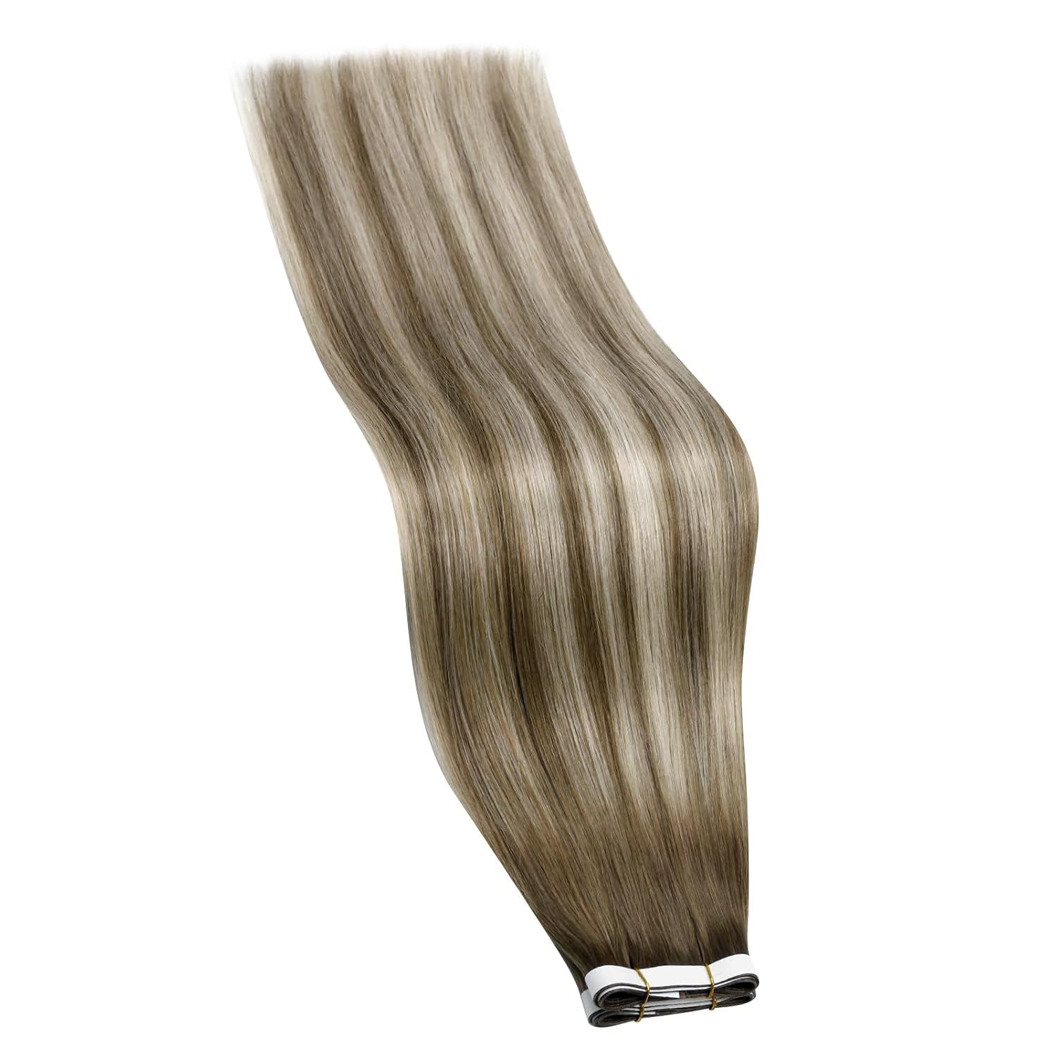 Detalle de LaaVoo Tape-in Weft Echthaar Extensions Ombre Blond – 45 cm, 50 g pro Stück