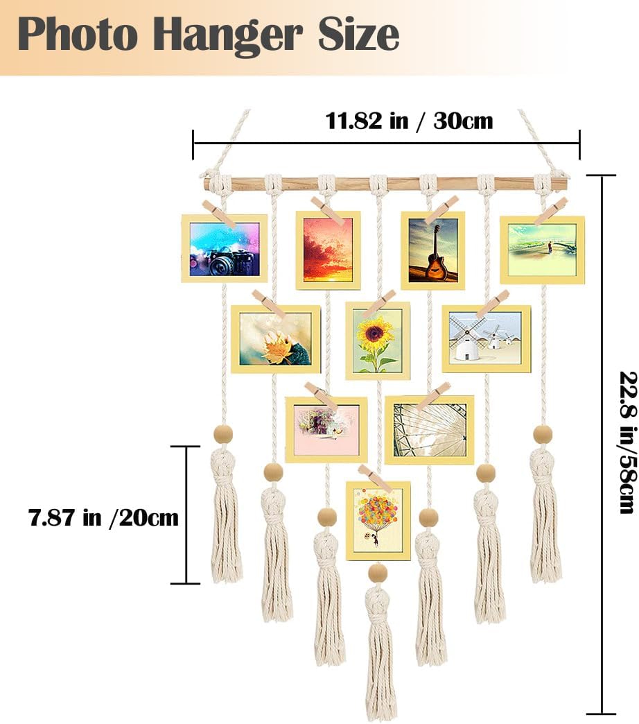Thumbnail 2 de Suo Long Makramee Set für Anfänger – Wandbehang mit Fotodisplay zum Selbermachen
