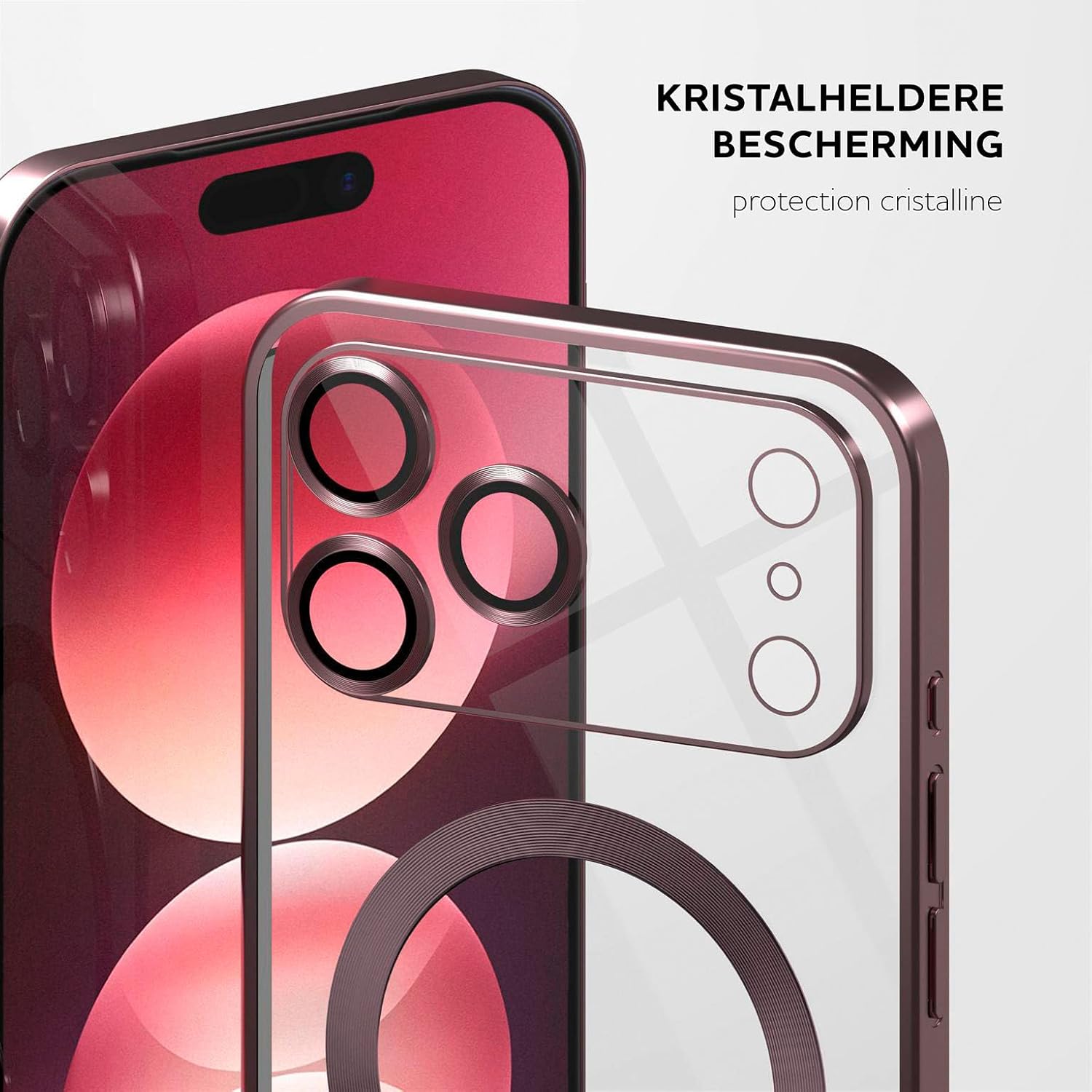 Thumbnail 1 de OneFlow Aura AU-4163655-ROSE hoesje voor iPhone 17 Pro, MagSafe en camerabescherming