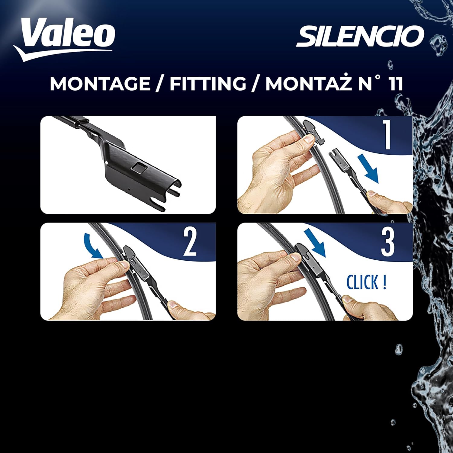 Thumbnail 3 de VALEO Silencio Balai d'essuie-glace VF934 2 unités – 650/400 mm, conducteur gauche