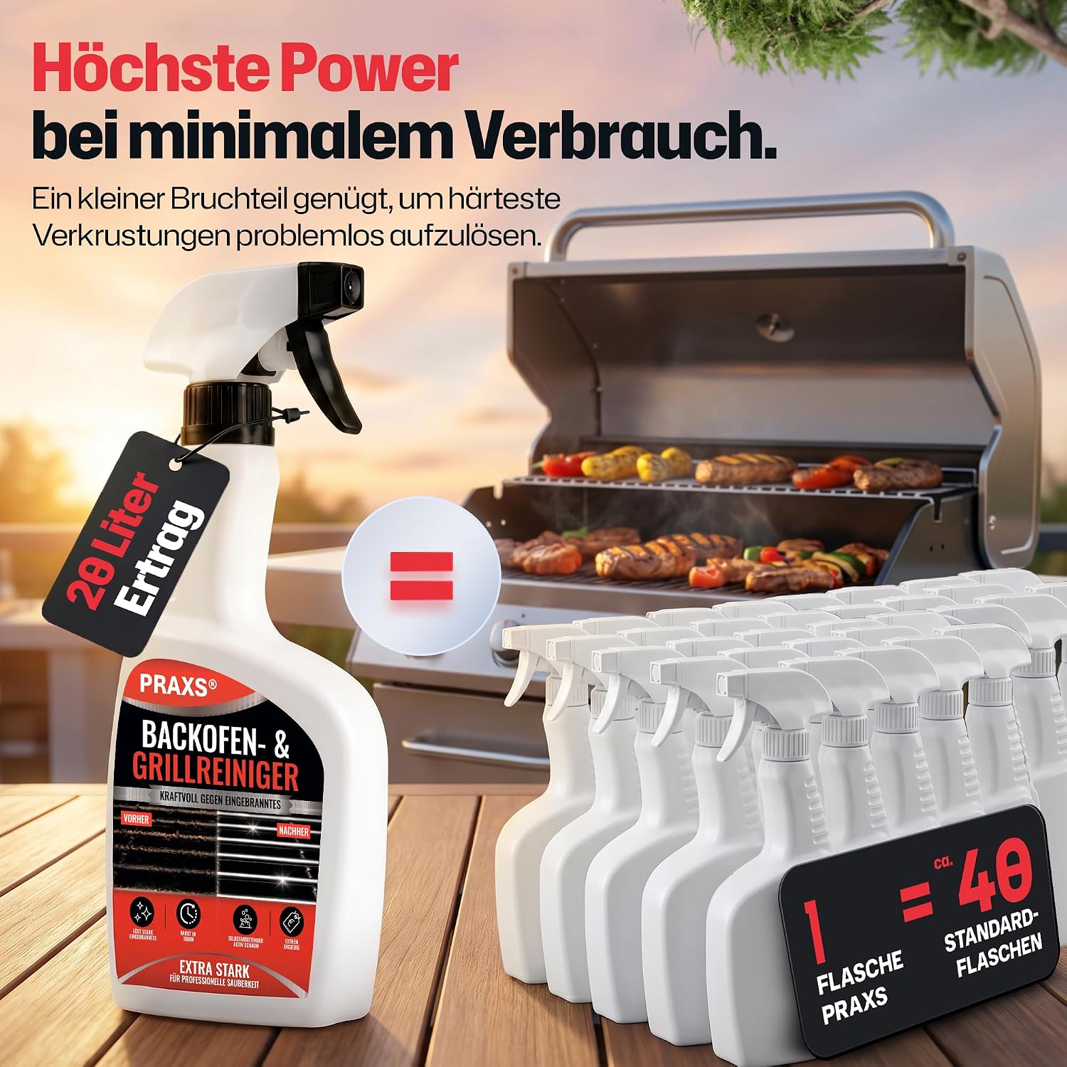 Thumbnail 4 de PRAXS Backofenreiniger & Grillreiniger Konzentrat (500 ml) – Aktivschaum, wirksam in 10 Minuten