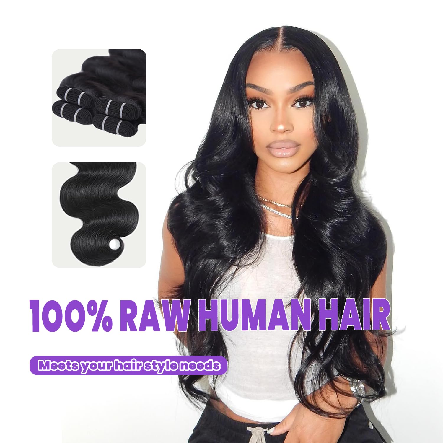 Detalle 1 de EPAKUL Body Wave Hair Bundles 18 Inch