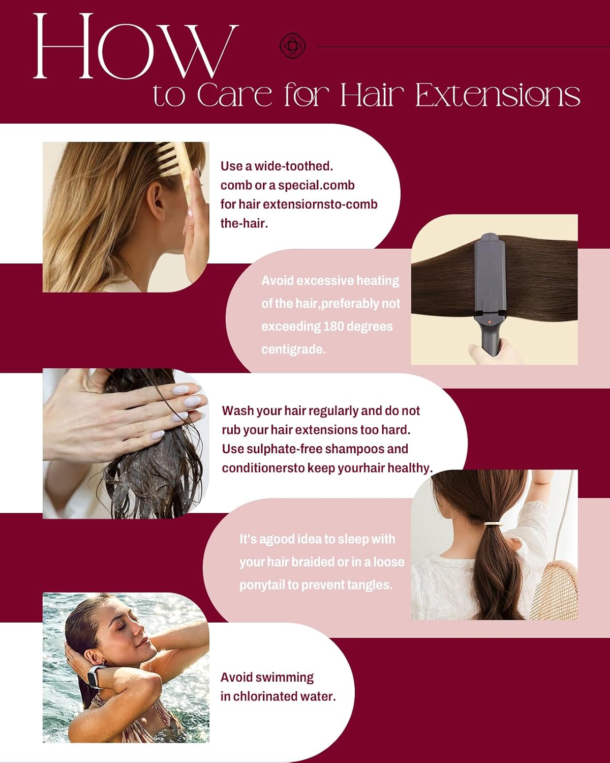 Thumbnail 6 de Moresoo Weft Hair Extensions Jet Black 24 Inch 100g/pack Double Weft (Remy Human Hair) – Sew-in