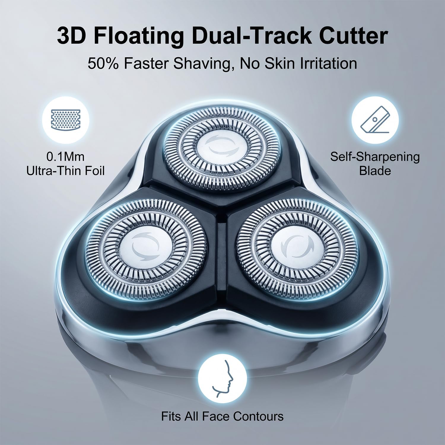 Detalle de Ordele Electric Razor for Men (2026 Upgraded) – Wet & Dry Shaver with USB-C Recharge, Pop-up Trimmer, and Travel Case (Gunmetal)