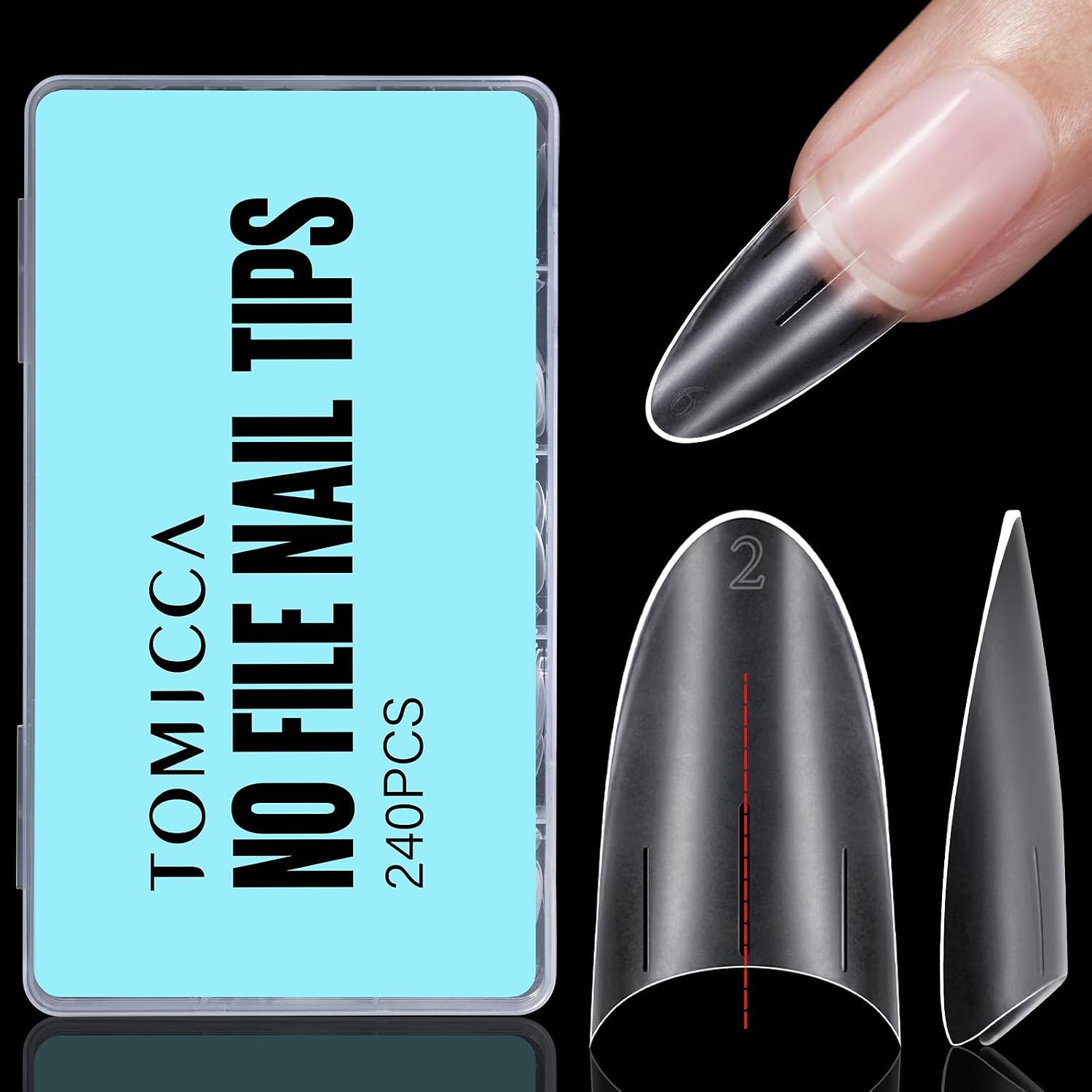 Detalle de TOMICCA Falsche Nageltips 240 Stücke
