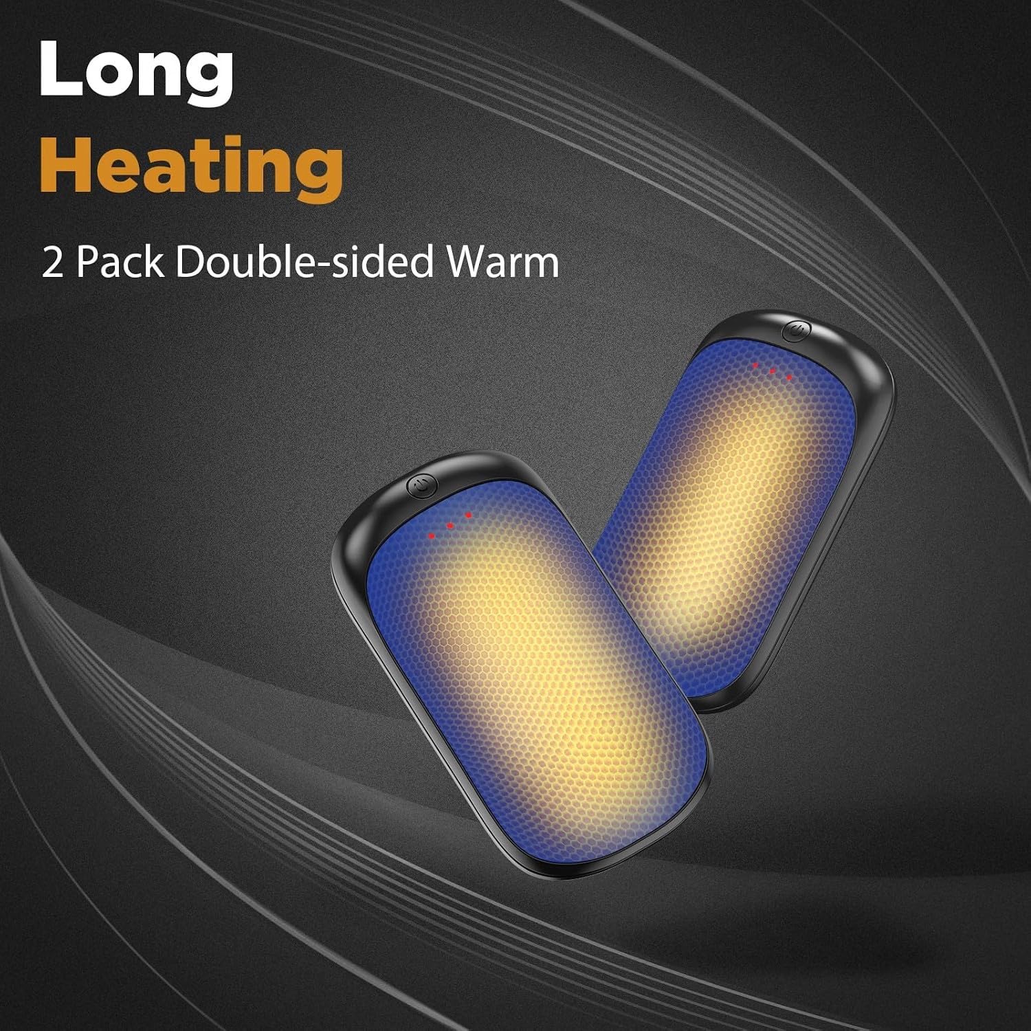 Detalle 2 de Lerat A23 Rechargeable Hand Warmers, Aluminum 2-Pack with Three Heat Settings