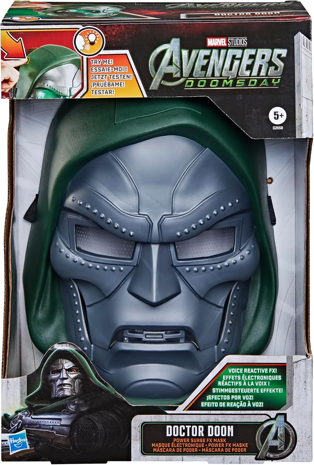 Detalle 2 de Marvel G26585L0 – elektroniczna maska Doktora Dooma z zielonym światłem