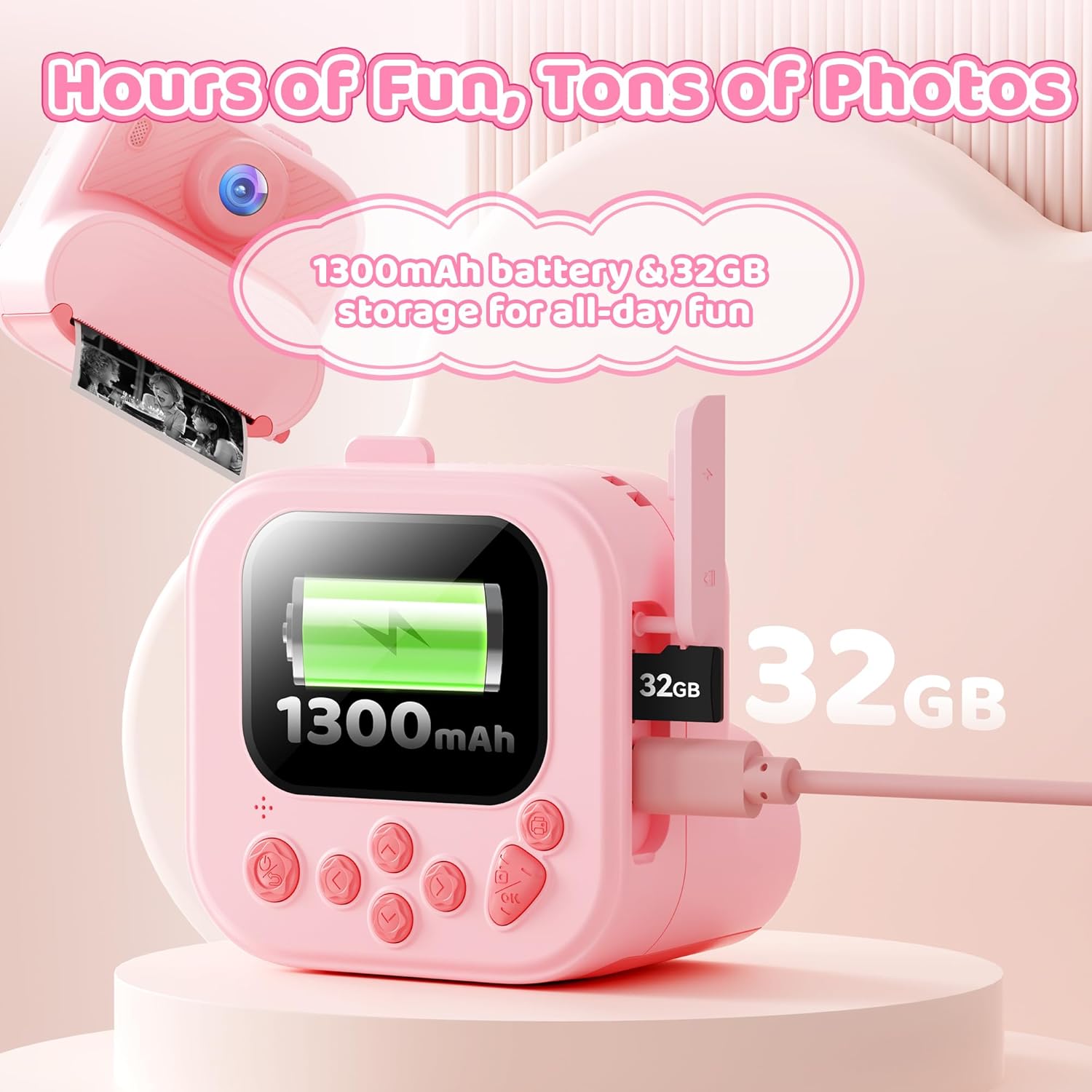 Thumbnail 5 de Kids Camera Instant Print 1080P for Kids