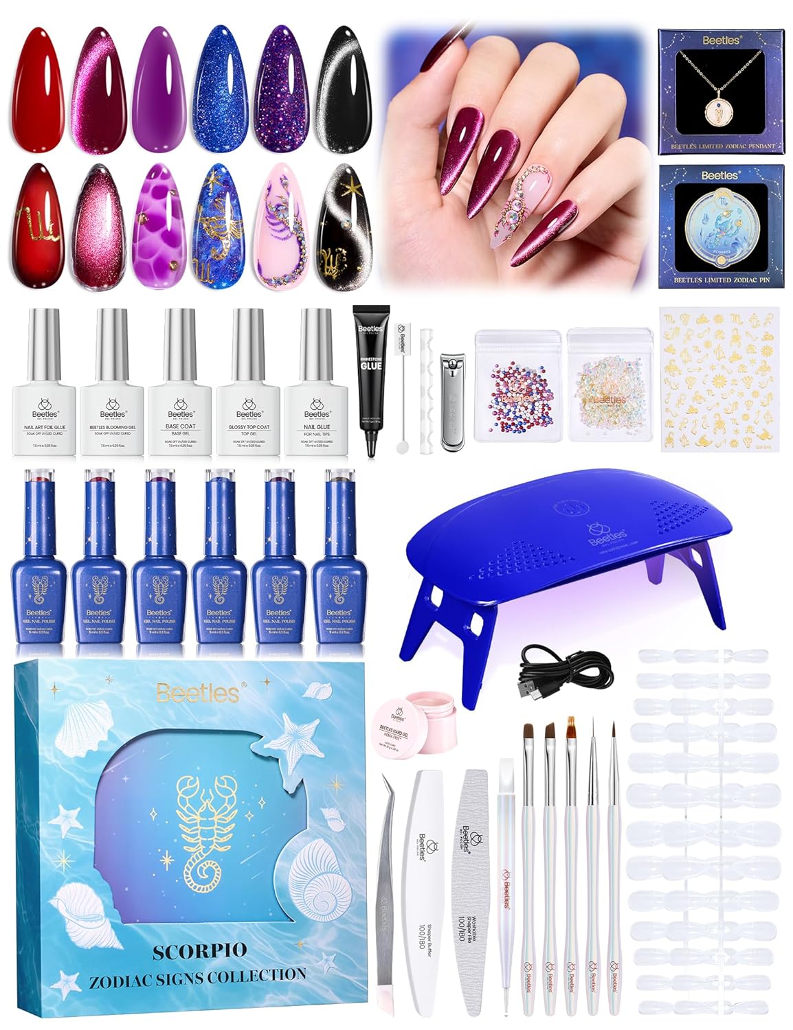 Thumbnail 6 de beetles 85 Pcs Gel Nail Polish Kit with UV Light