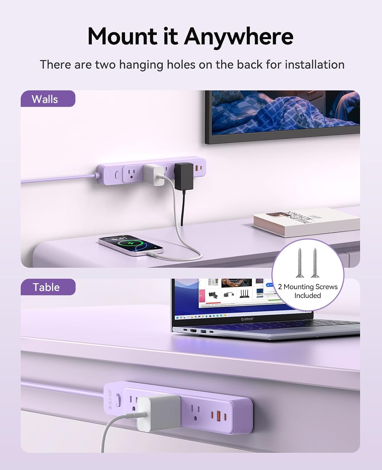 Detalle 2 de ORICO Power Strip with 20W USB-C