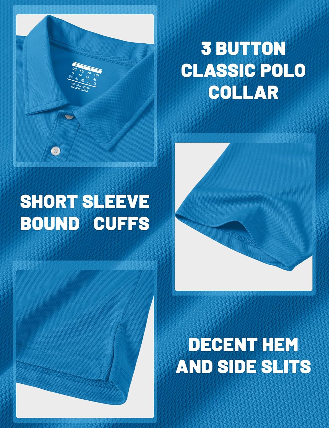 Thumbnail 6 de MAGCOMSEN Men's Polo Shirts 3 Buttons: Quick-Dry, Short Sleeve Performance Polo
