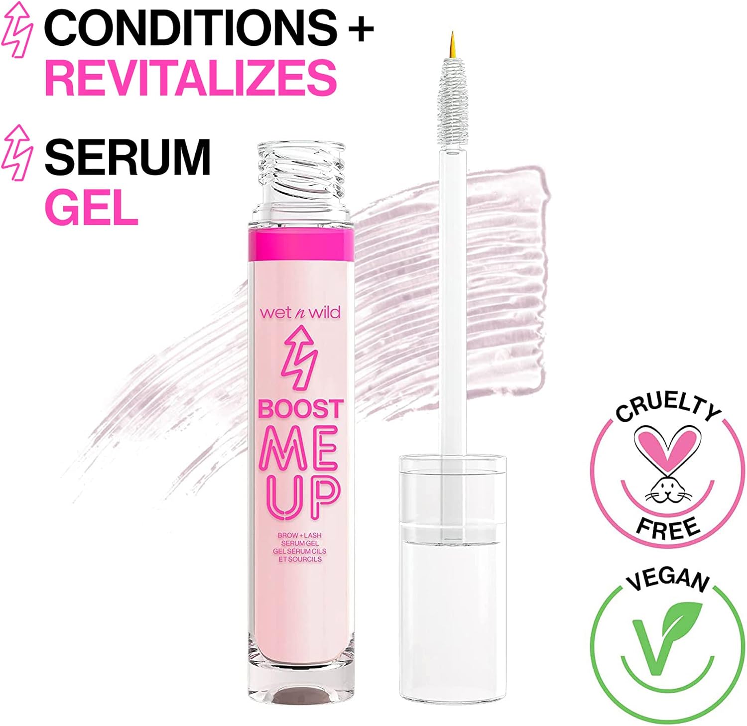 Detalle 2 de wet 'n wild Boost Me Up transparante serumgel voor wimpers en wenkbrauwen