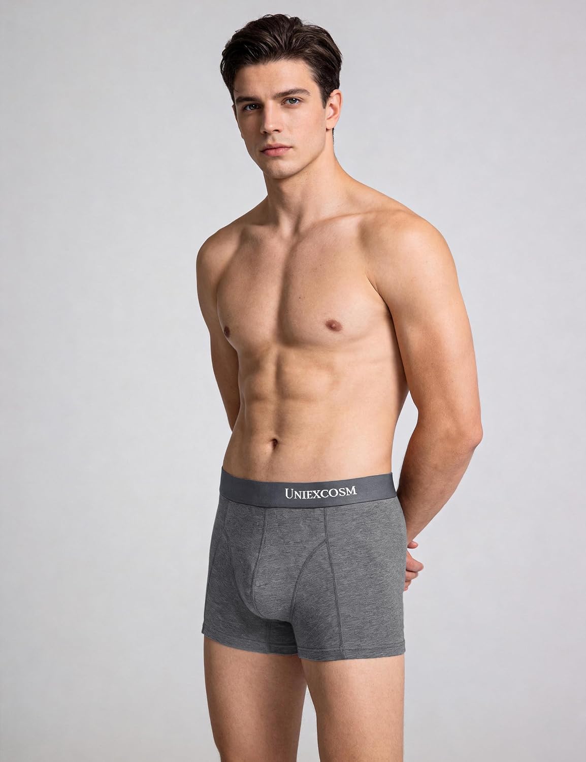Detalle de Uniexcosm Caleçon Homme en Coton (3er - 4er Pack) – sous-vêtement masculin de qualité, coupe classique ajustée sans couture