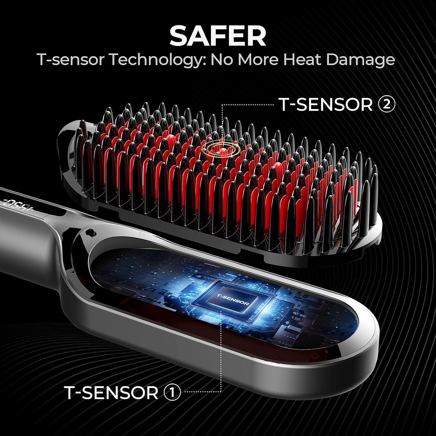 Detalle 2 de TYMO Ionic Plus Hair Straightener Brush 16 Temps 💇♀