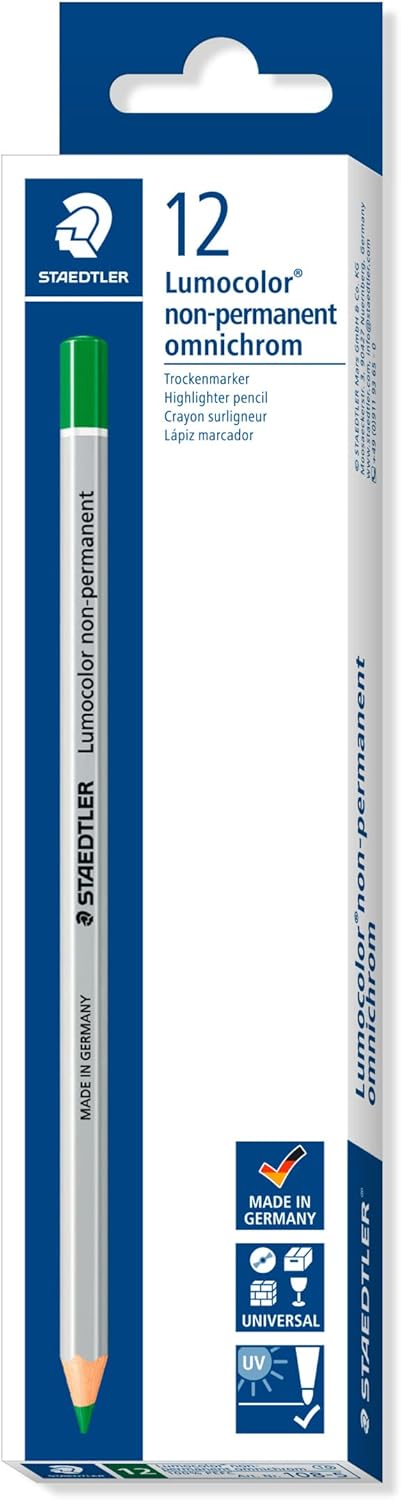 Thumbnail 6 de Staedtler 108-0 Marcatore a Secco Nonpermanente – Matita Esagonale Bianca