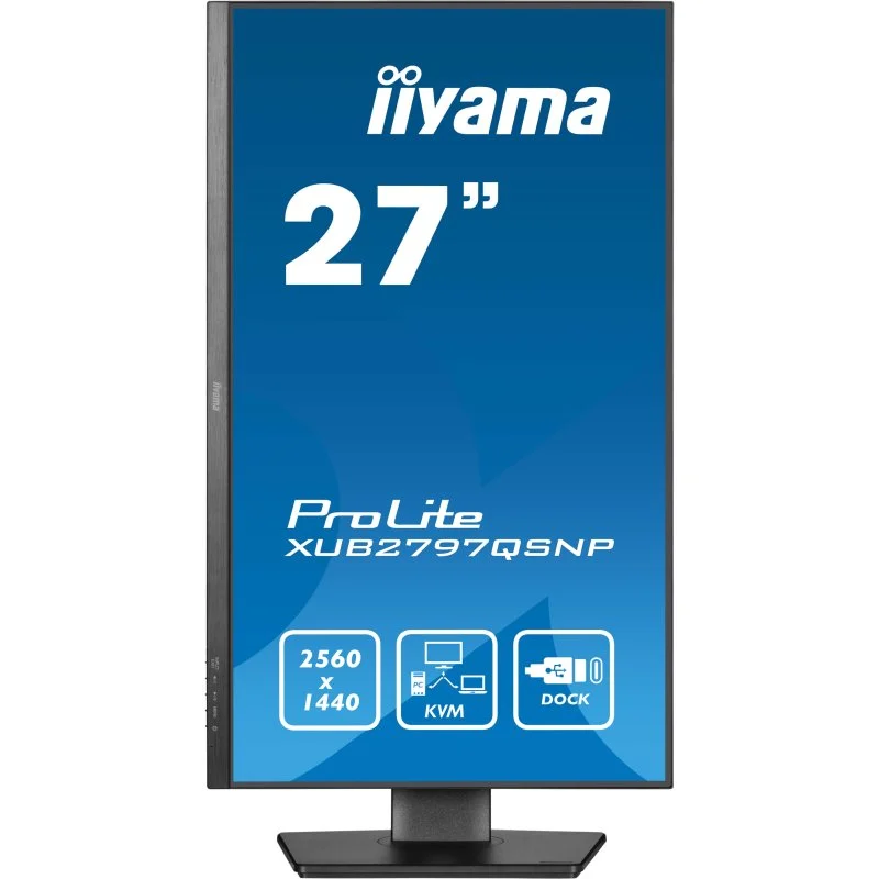 Detalle 2 de iiyama ProLite XUB2797QSNP-B1 27" IPS QHD con USB-C DOCK, KVM y altavoces