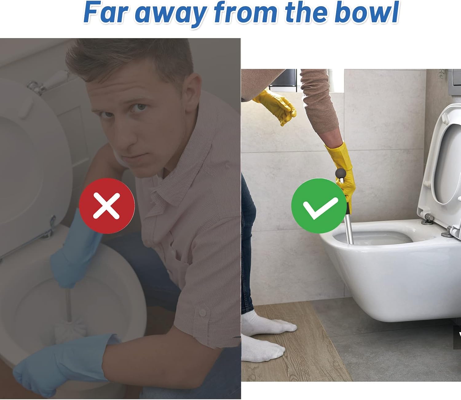 Thumbnail 1 de YINGMORE Pumice Stone Toilet Bowl Cleaner with Long Handle and 8 Refills