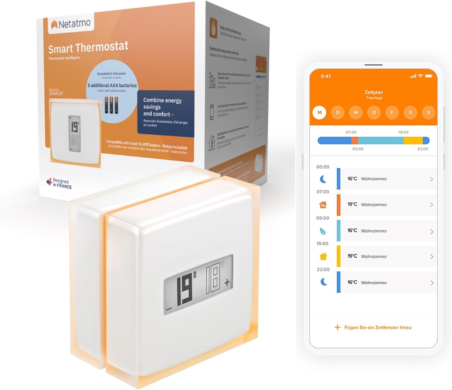 Detalle de Netatmo NTH01 termostato inteligente Wi‑Fi