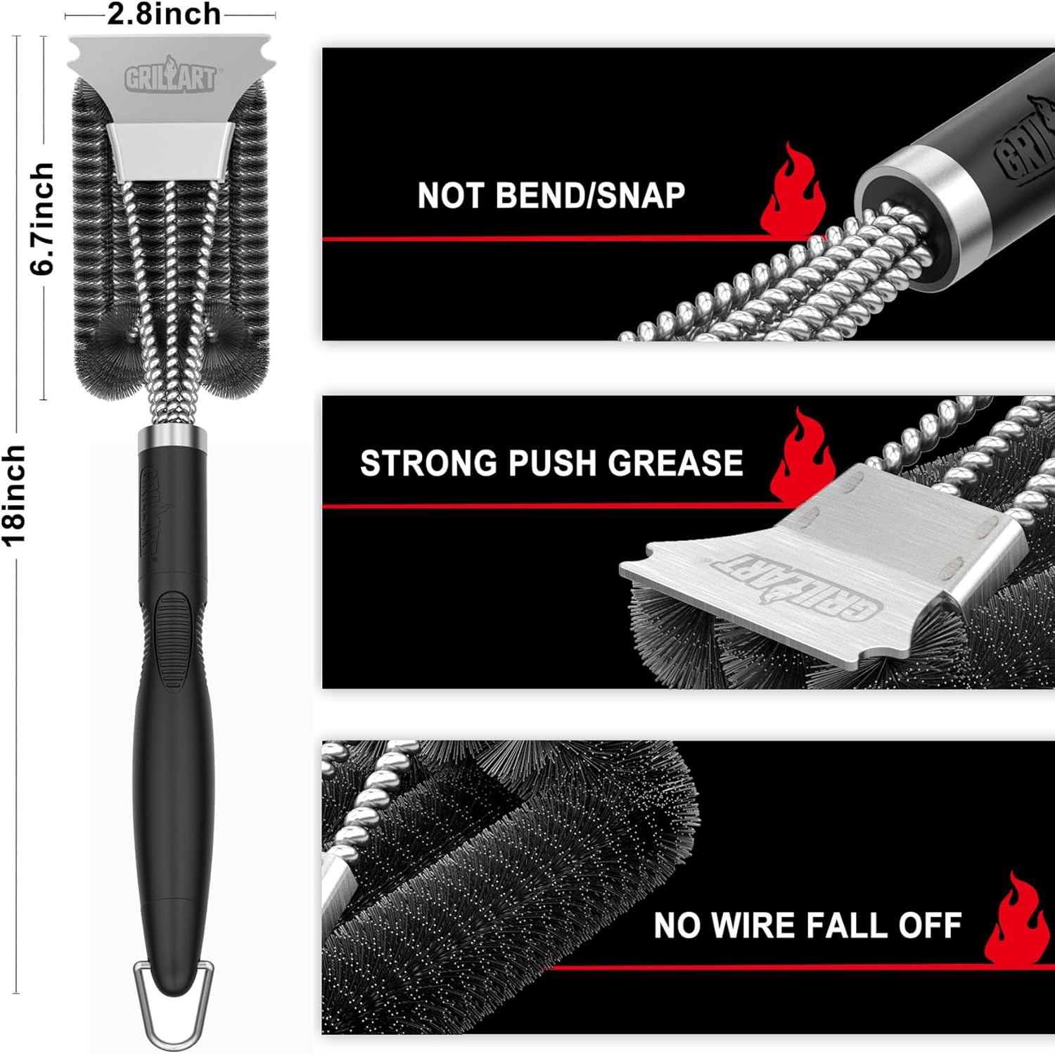 Thumbnail 4 de GRILLART Wizard Tool BR-8115 grill brush for grates