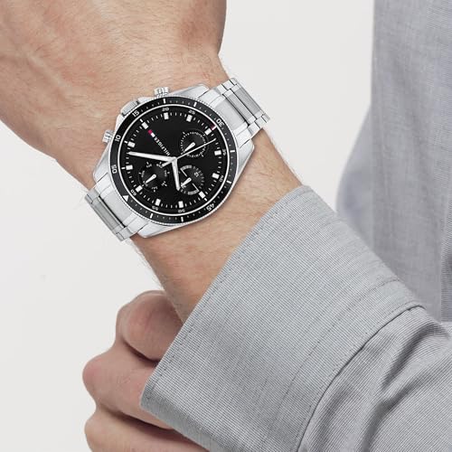 Detalle de Tommy Hilfiger Analogue Multifunction Quartz Watch for Men (1791835) with Silver Stainless Steel Bracelet