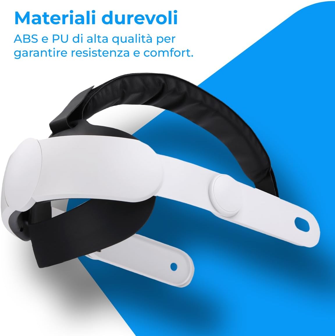 Detalle 2 de NK cinturino compatibile con Meta Quest 3S e Quest 3 (colore bianco) con lunghezza regolabile e imbottitura