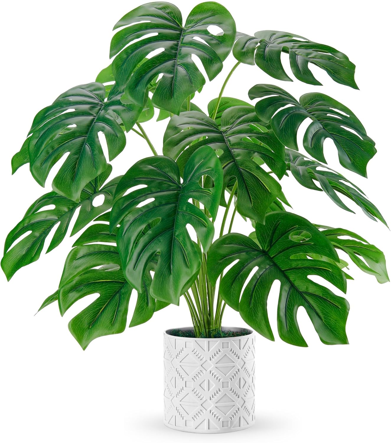 Detalle de Der Rose Plantes Artificielles Intérieur Monstera en Pot – 71 cm × 56 cm, Décoration Durable et Facile d’Entretien