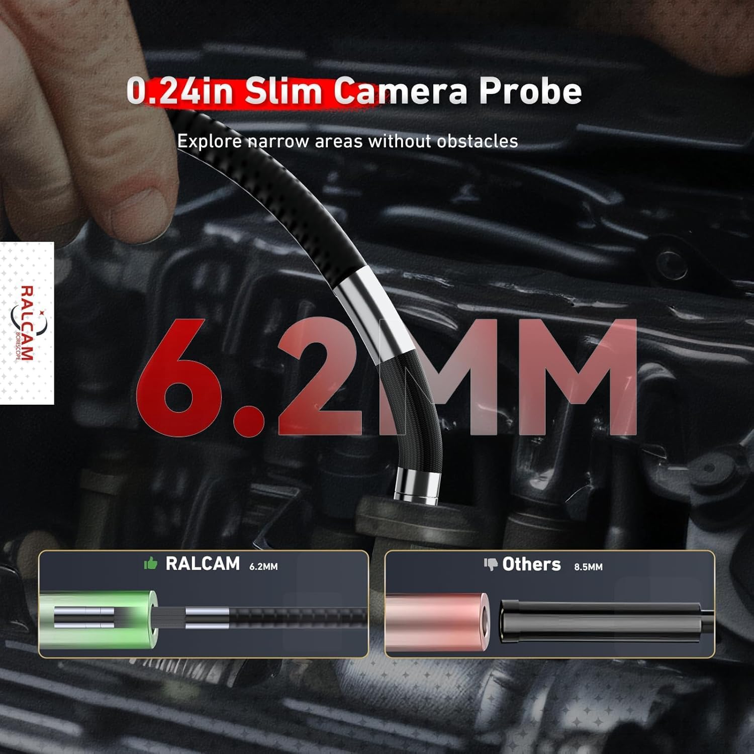 Detalle 2 de Ralcam Endoskopkamera 6,2mm 5" HD