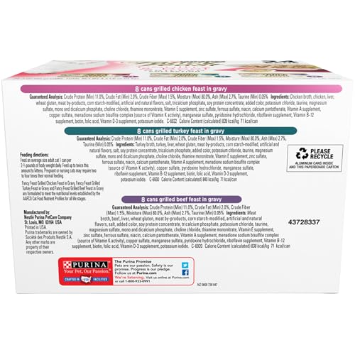 Thumbnail 8 de Purina Fancy Feast Poultry & Beef Wet Cat Food Variety Pack, 3 oz (24-Pack)