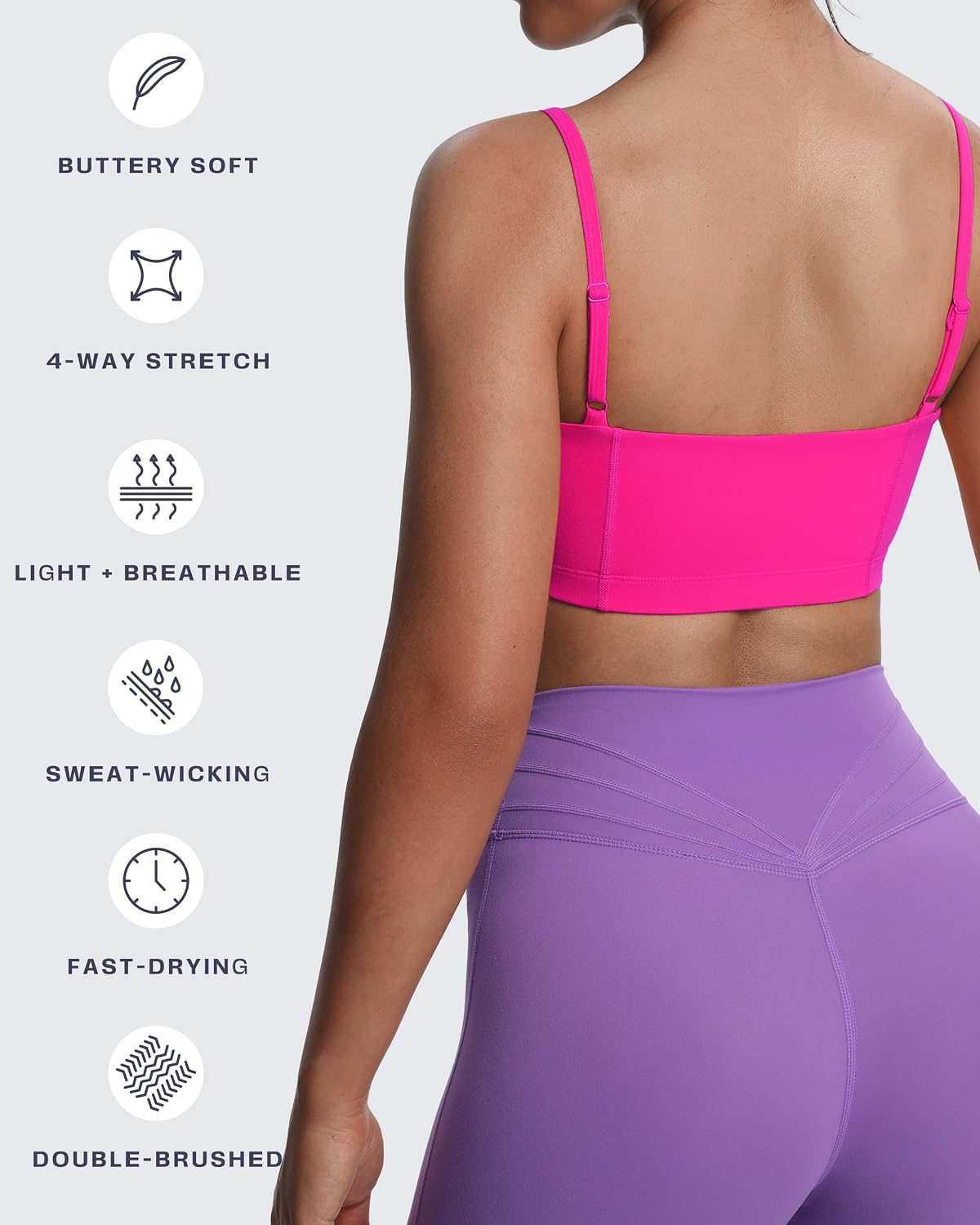 Thumbnail 3 de Aoxjox Women's Workout Bandeau Bra for Yoga