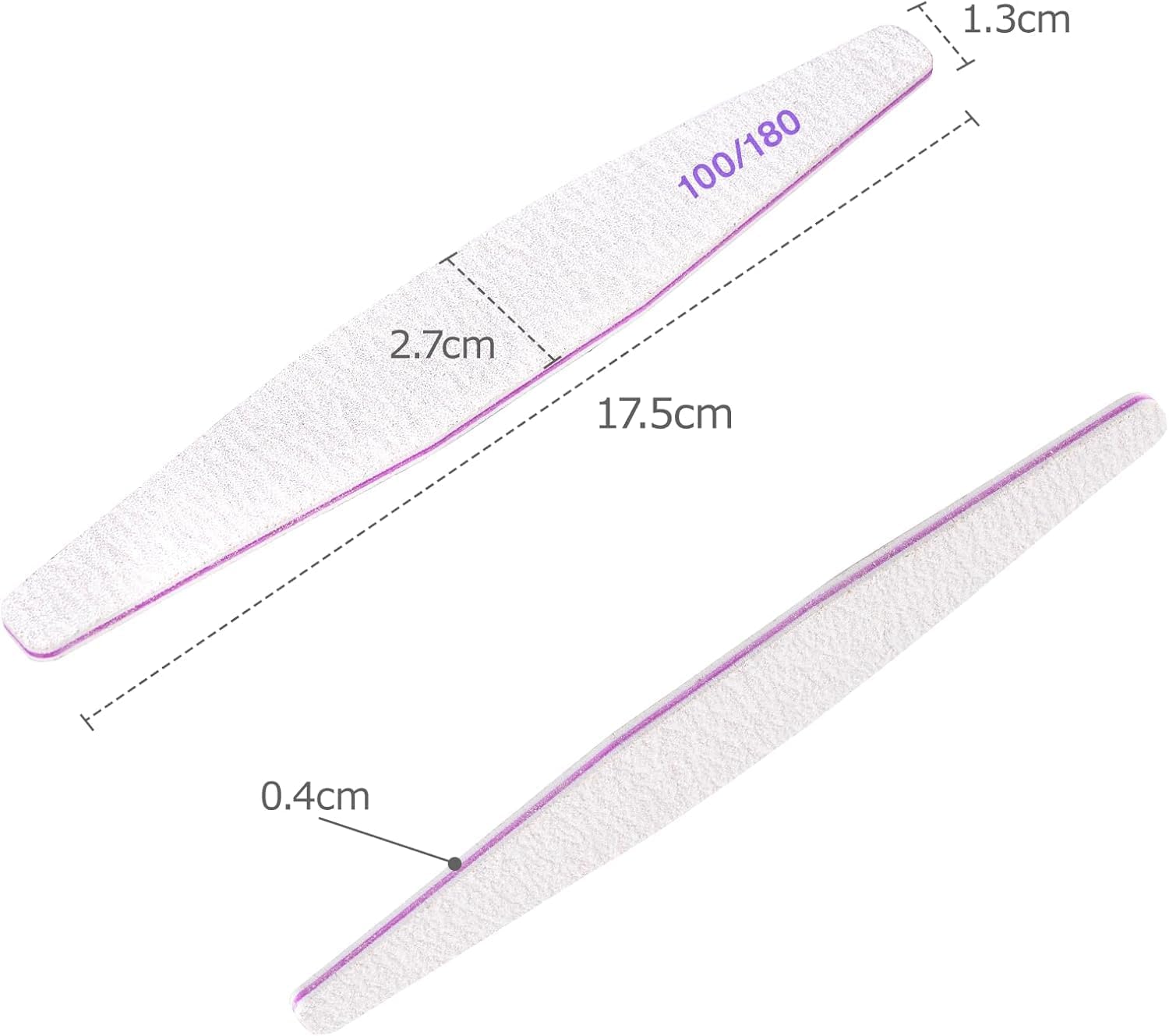 Thumbnail 3 de Limes à ongles double face réutilisables 20 pcs (grit 100/180) pour manucure salon ou DIY