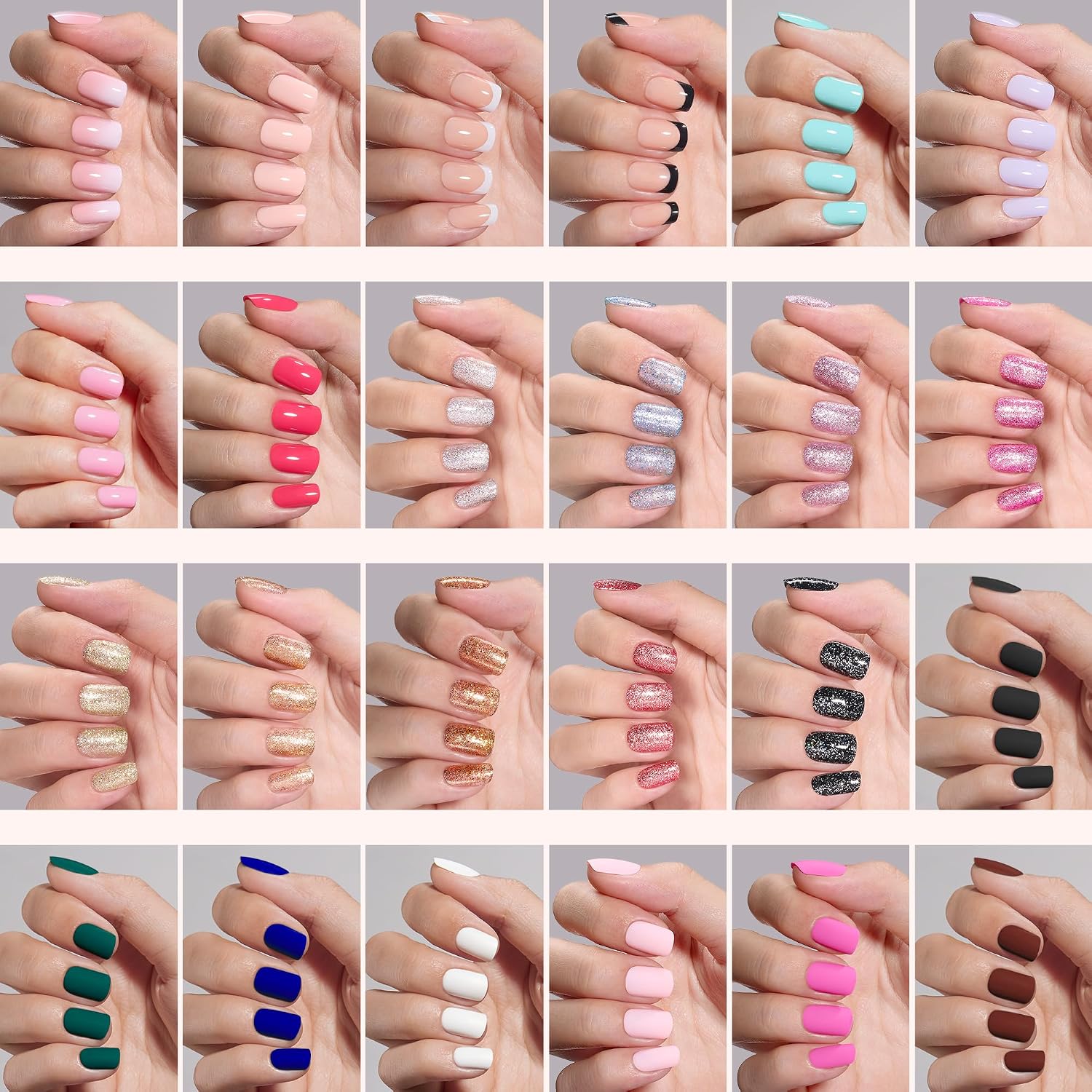 Detalle de Beetles Press-On Nails Kit, 24 Colors