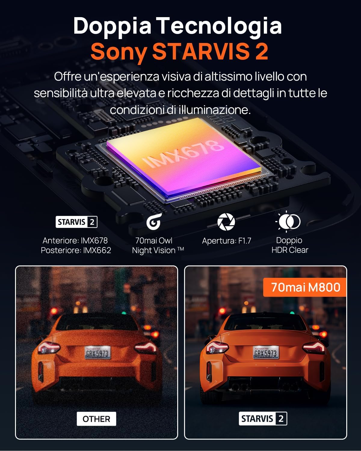 Thumbnail 2 de 70mai M800 128 GB dash cam anteriore