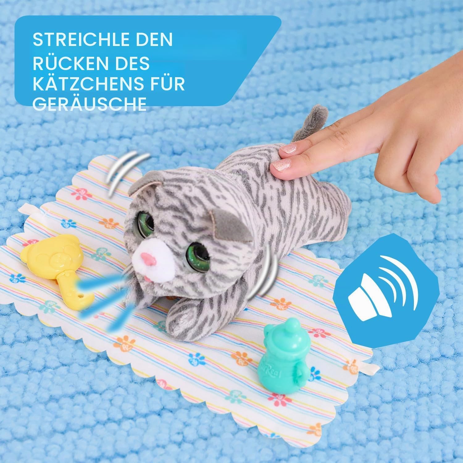 Detalle de furReal Newborns Kätzchen – Interaktives Plüschtierkätzchen von Just Play