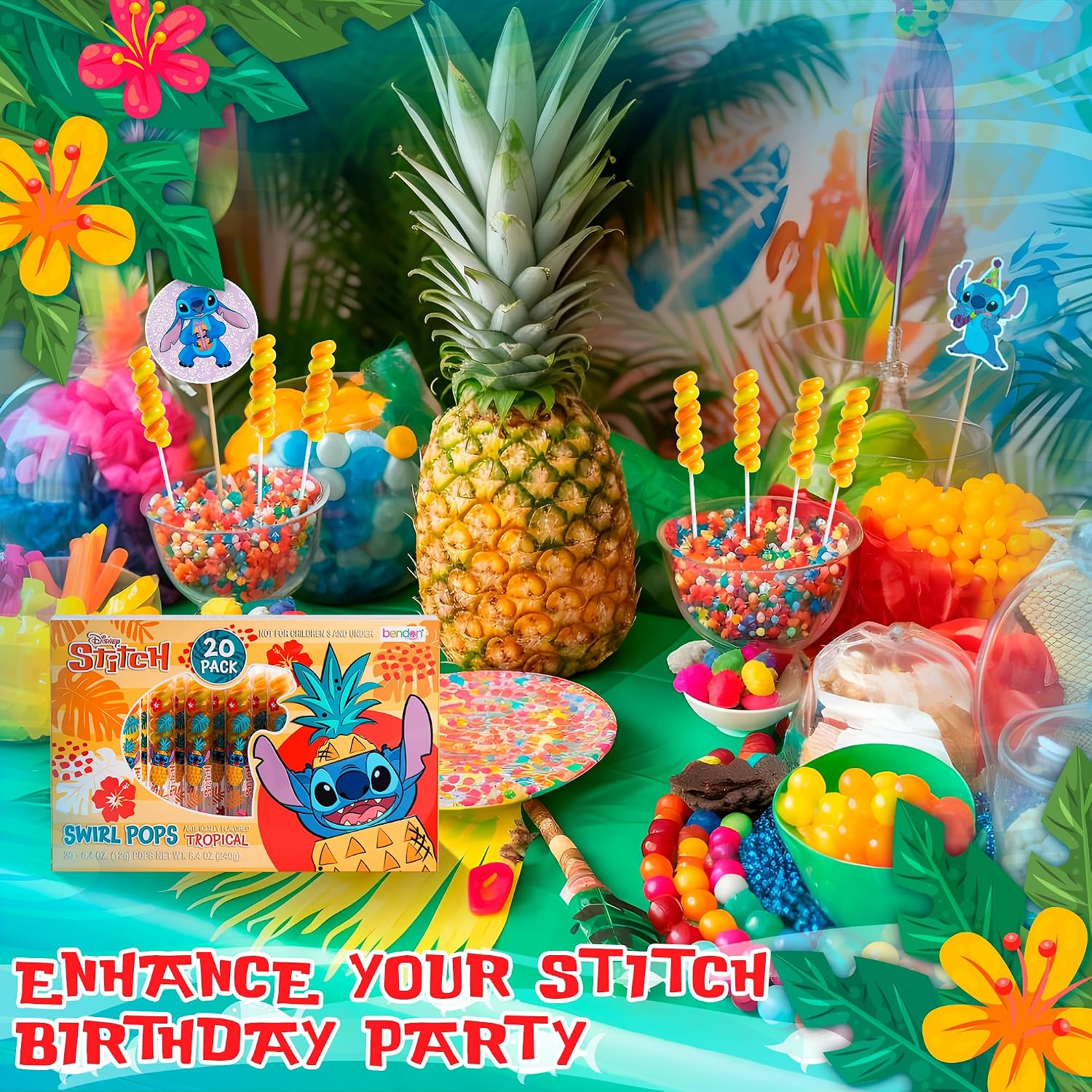 Detalle 2 de Stitch Swirl Lollipops 20-Pack