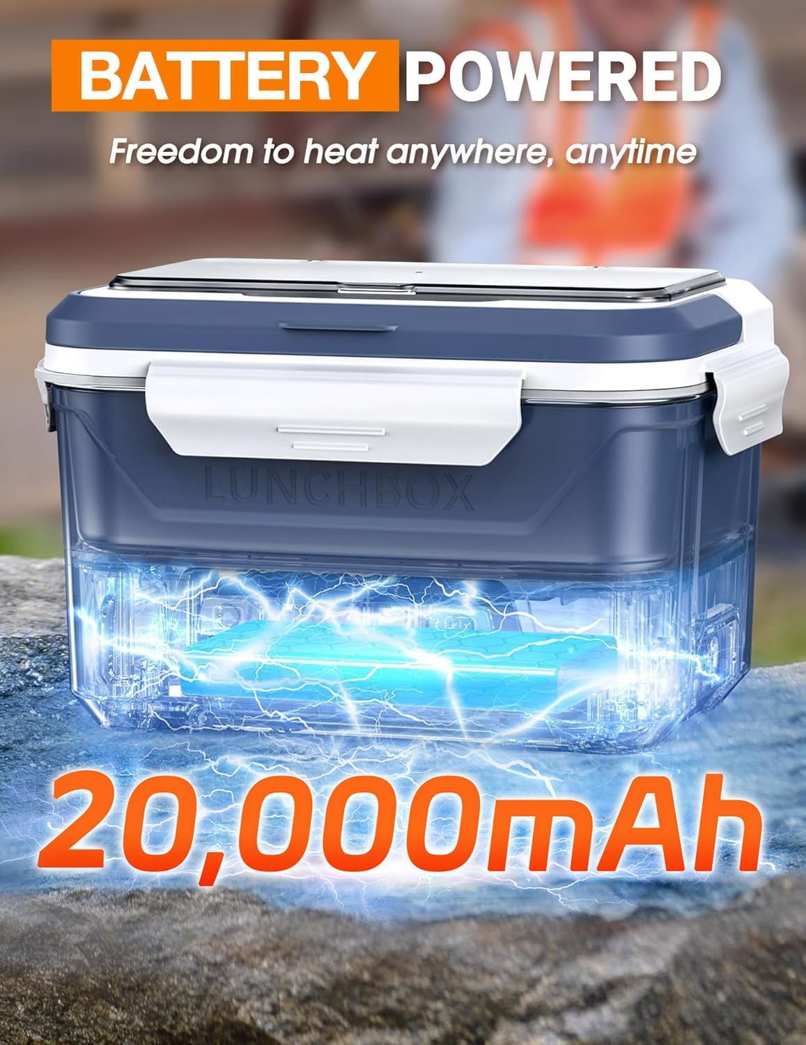 Detalle 2 de Docusvect Rechargeable Heated Lunch Box 1.3L 🍱