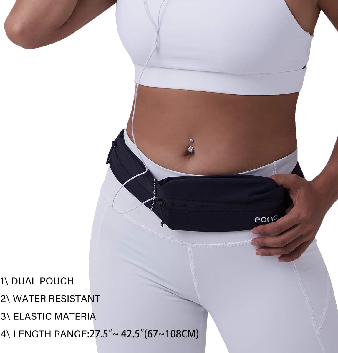 Detalle 2 de Eono running belt waist pack, water resistant