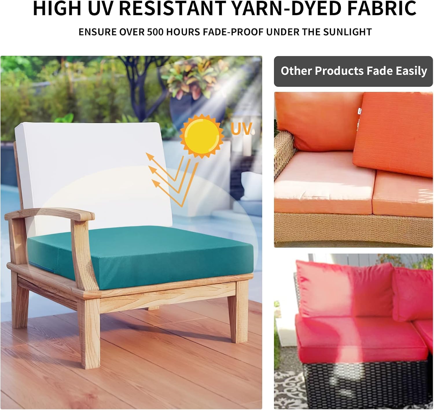 Thumbnail 2 de Easy-Going Outdoor Cushion Covers, 27 x 25 x 5 in