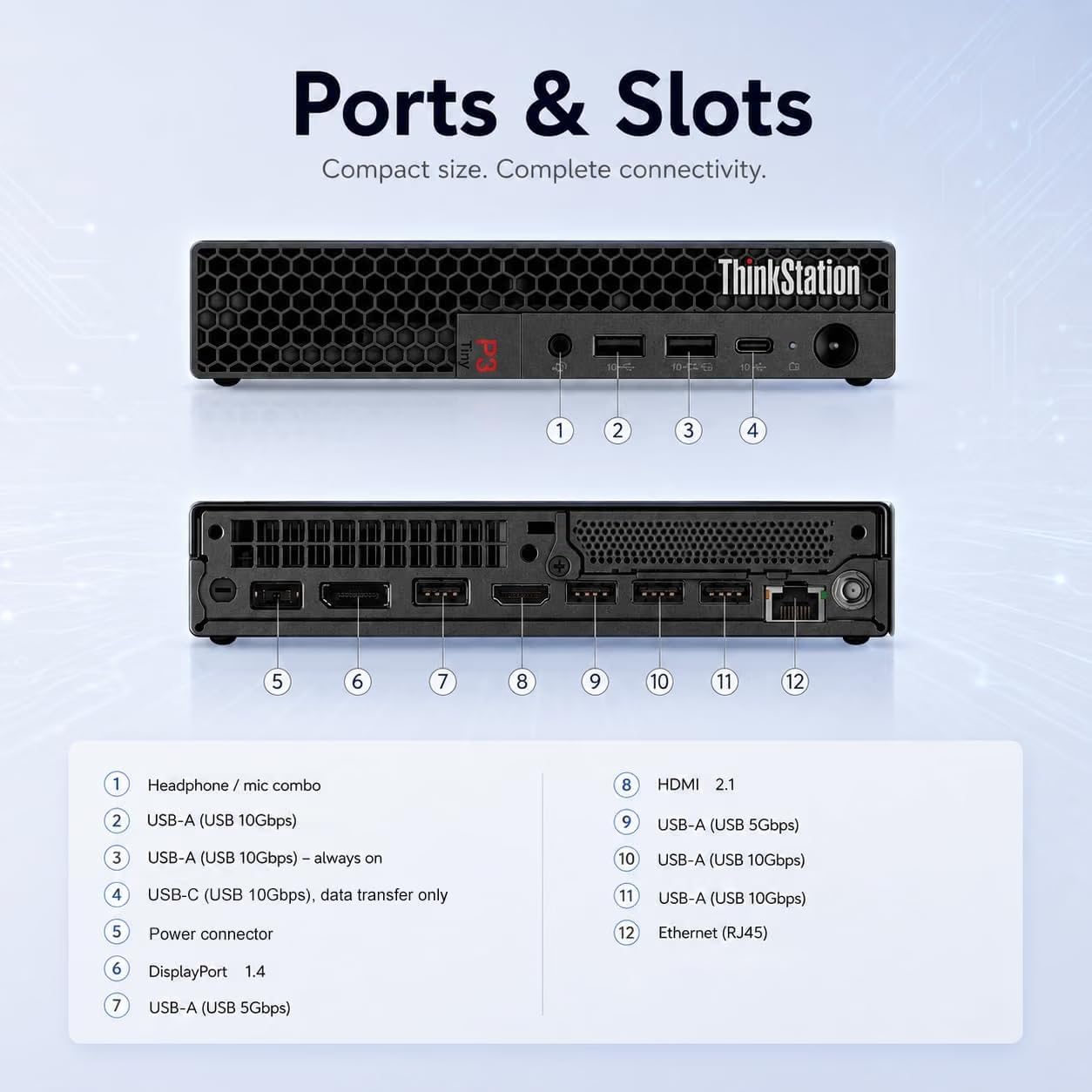 Detalle 1 de Lenovo ThinkStation Tiny workstation with Intel Core i7-14700