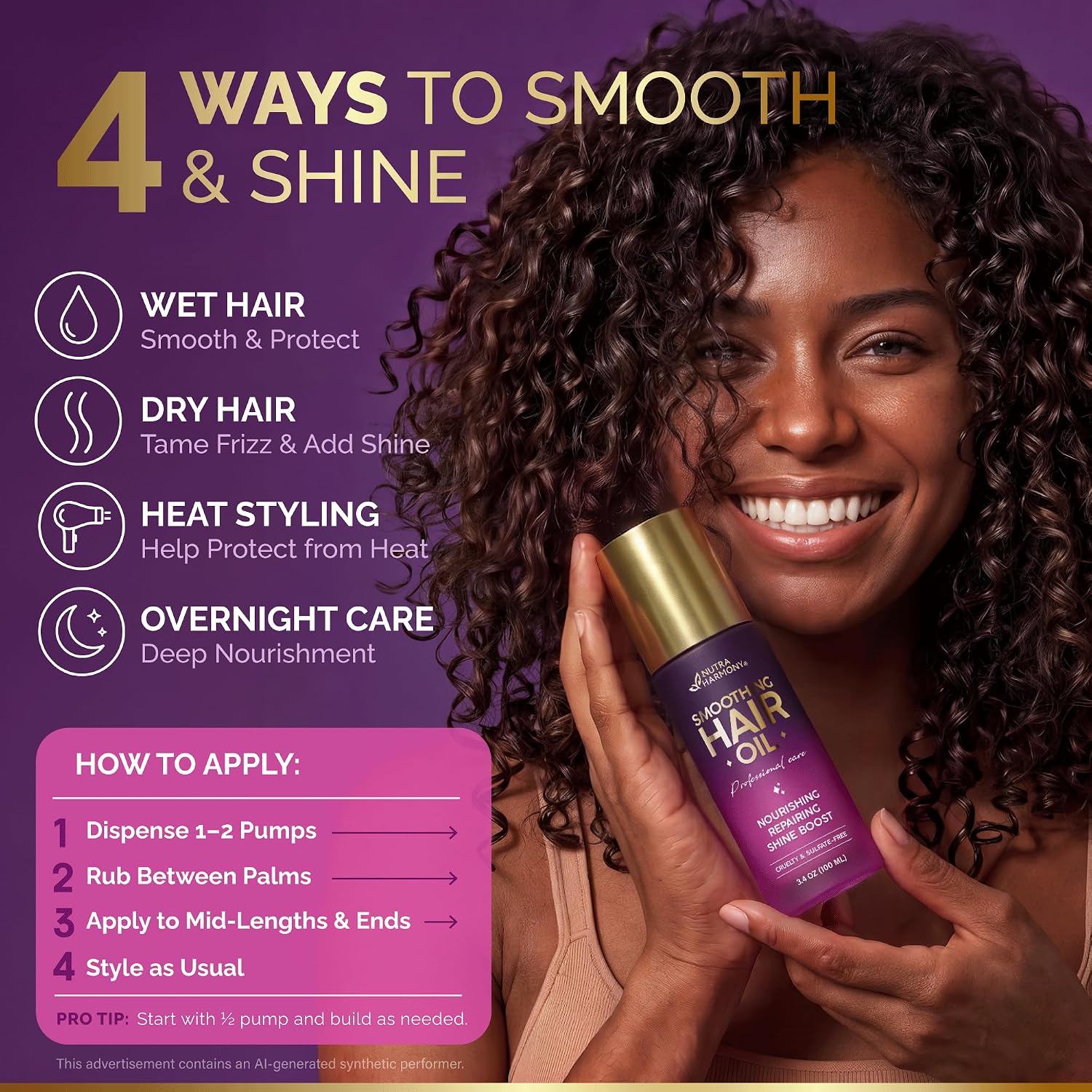 Detalle 2 de Anti-Frizz Hair Oil, 3.4 oz