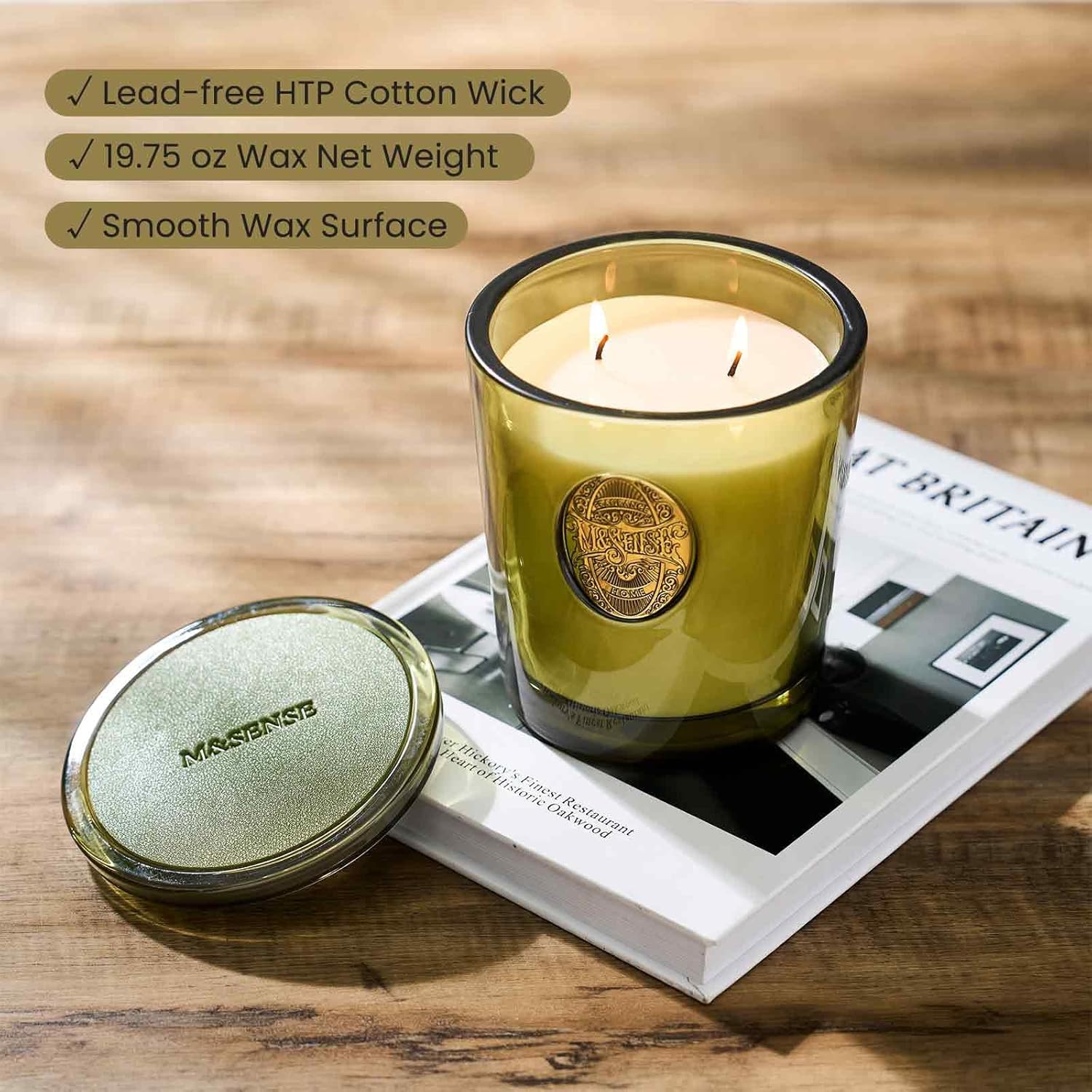 Detalle 2 de Scented Candle 560g Soy Wax 2-Wick