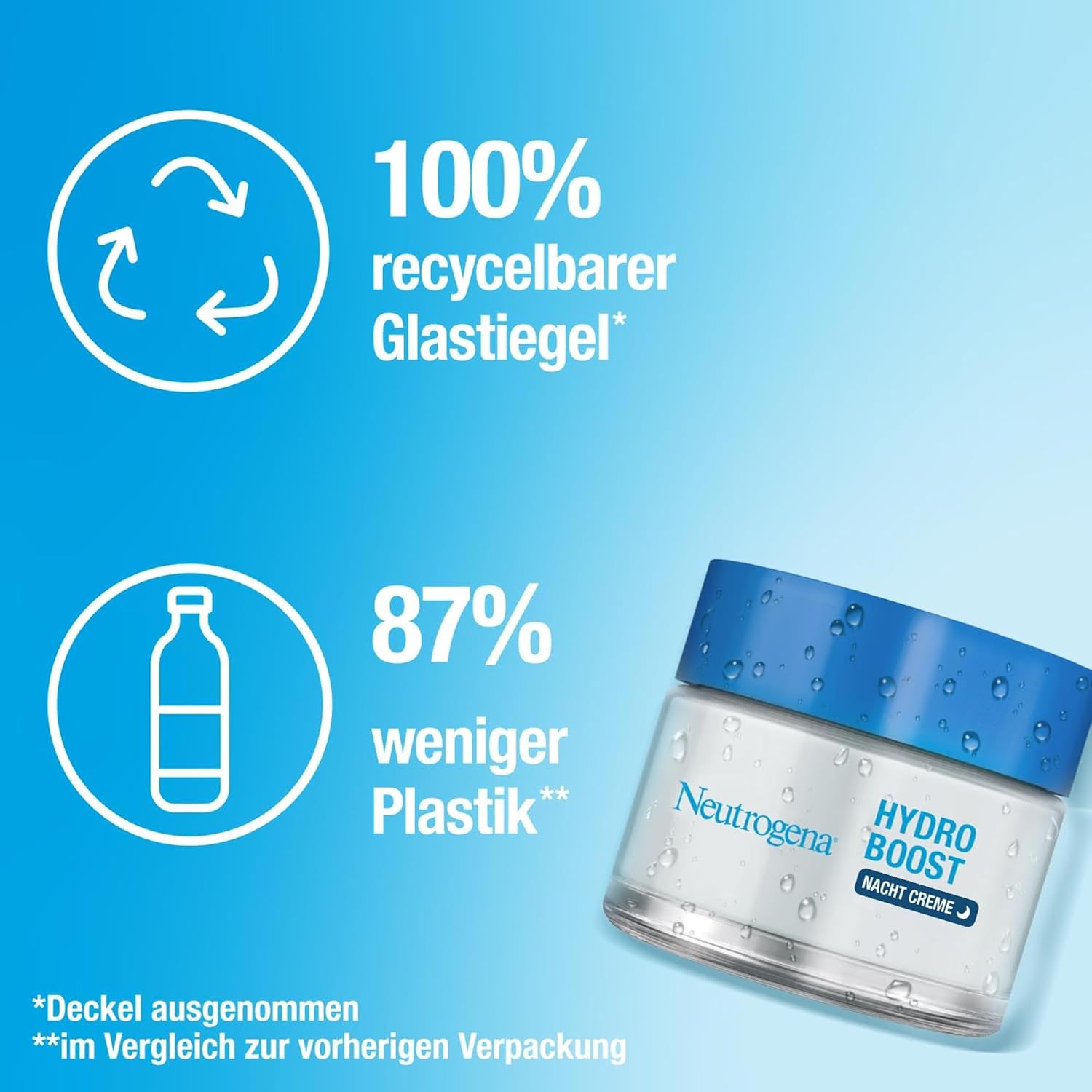 Thumbnail 6 de Neutrogena Hydro Boost Nachtcreme mit purer Hyaluronsäure – regenerierende Gesichtspflege, 50 ml (2er Pack)