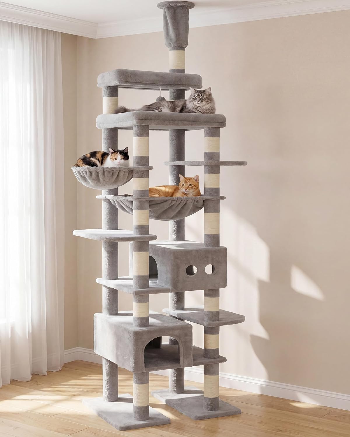 Detalle de Heybly Floor-to-Ceiling Cat Tree HCT92W