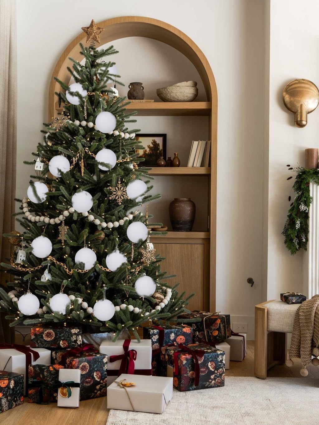 Thumbnail 4 de Oairse 12cm Velvet Christmas Baubles 🎄