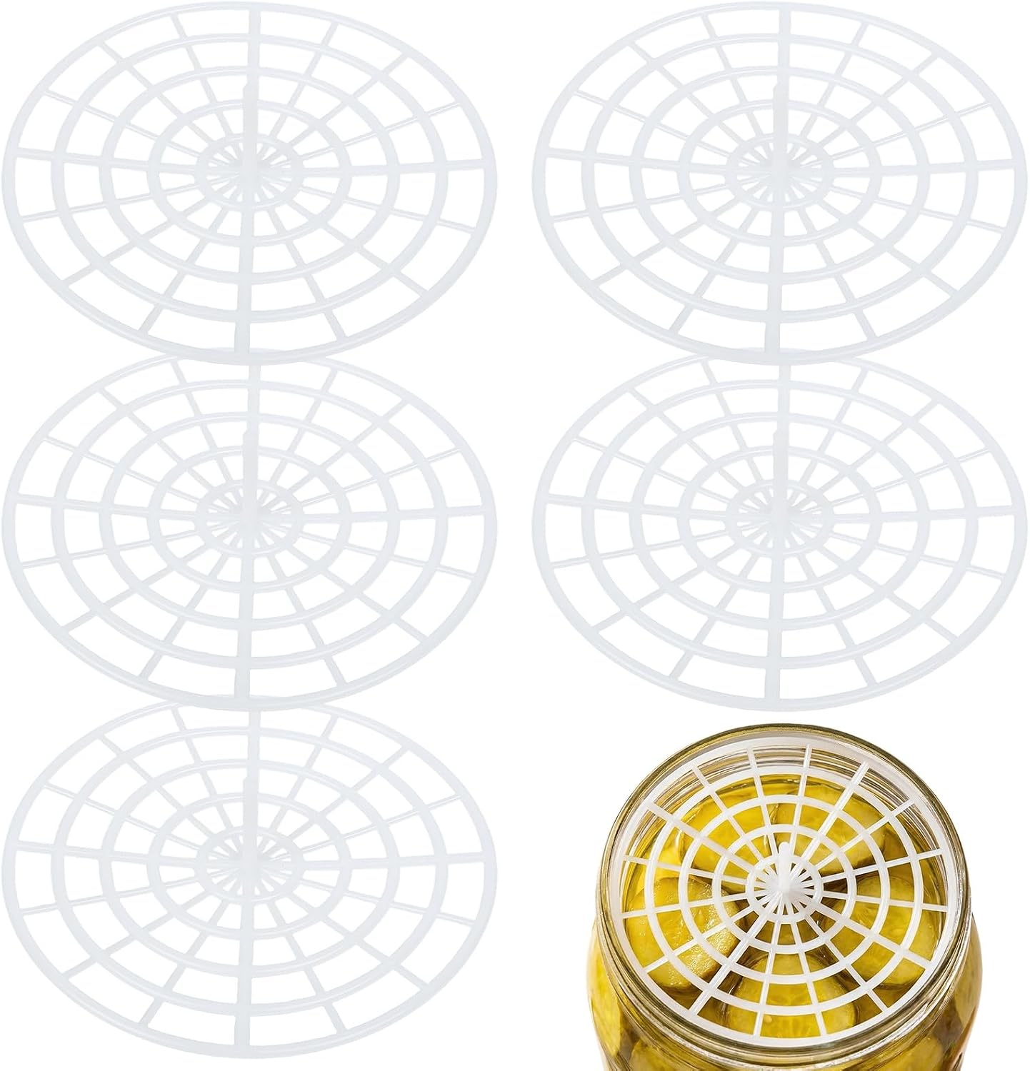 Detalle de HJ-fuzhou HJ-HSH-DE-YCW jäsningsgaller, 5-pack i livsmedelsgodkänd PE, 12 cm